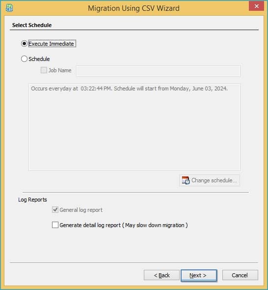Choose among two options to either run 